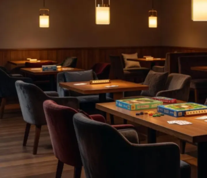 Nastrojowe wieczorne oświetlenie w restauracji i Lounge